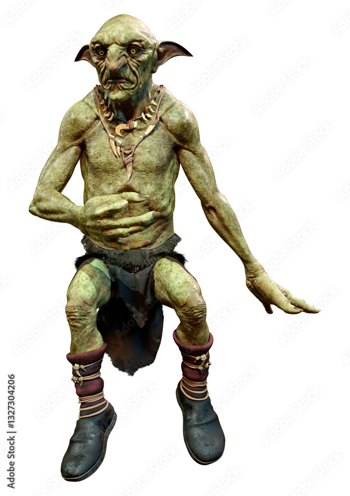 3D Rendering Fantasy Creature Hobgoblin on White 3D Rendering Fantasy Creature Hobgoblin on White