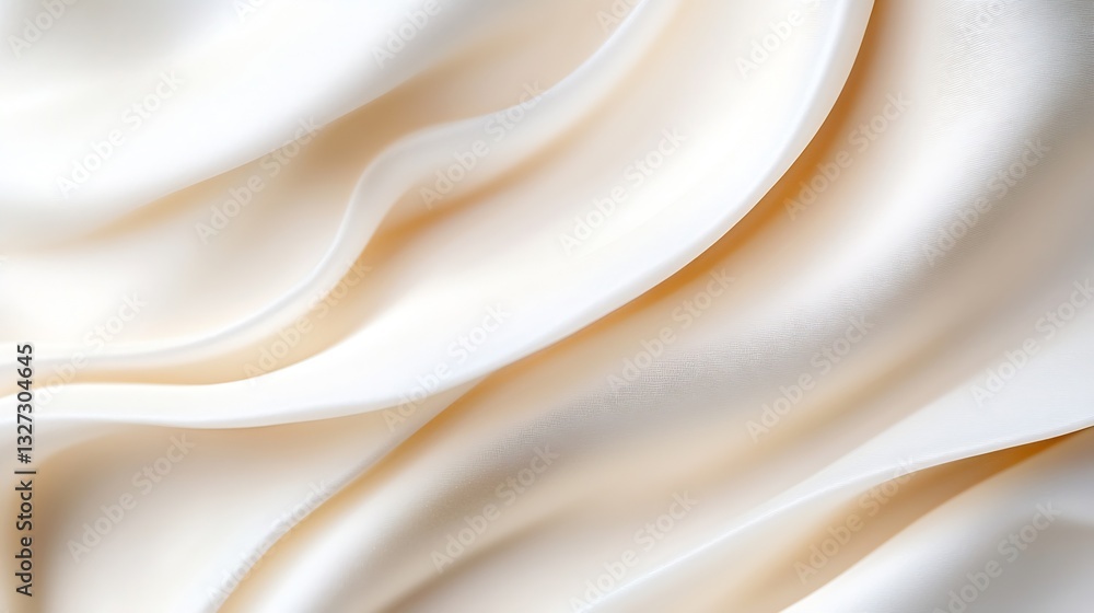 Obraz premium Elegant soft fabric flowing gently in smooth waves creating a luxurious background aesthetic : Generative AI