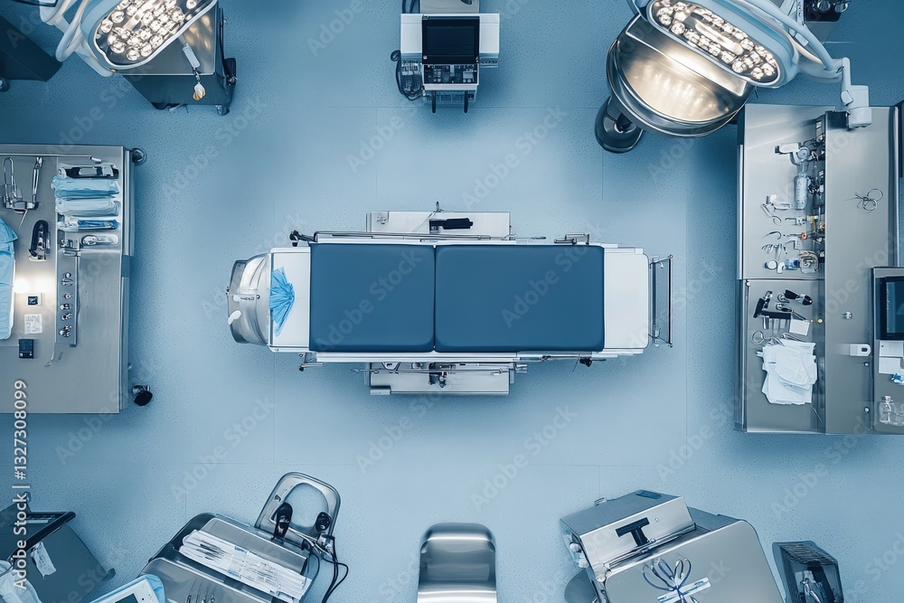 Sterile Operating Room Ready For Surgery