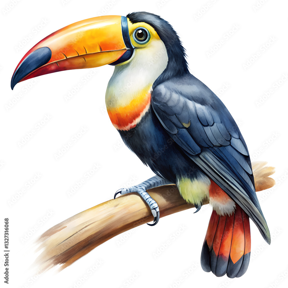 Obraz premium toucan isolated on transparent background. PNG