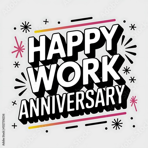 Happy Work Anniversary T-Shirt Design