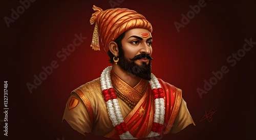 Chhatrapati Shivaji Maharaj king and founder of the Maratha Empire.