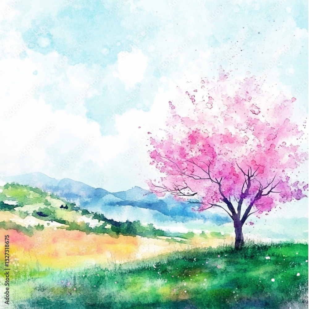 spring watercolor digital paper spring watercolor digital paper