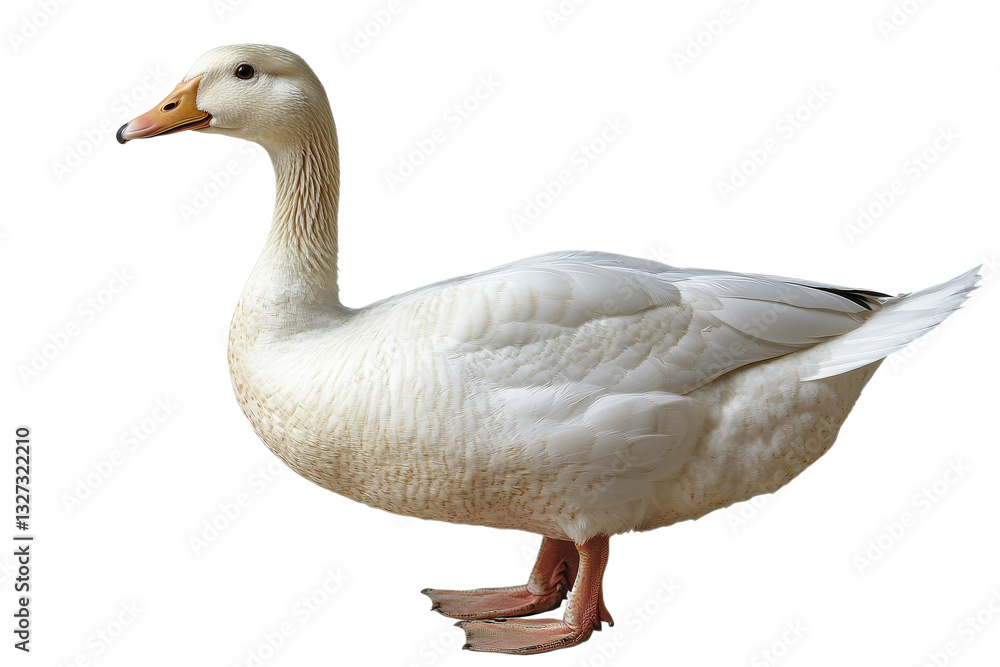 White duck standing on a transparent background White duck standing on a transparent background
