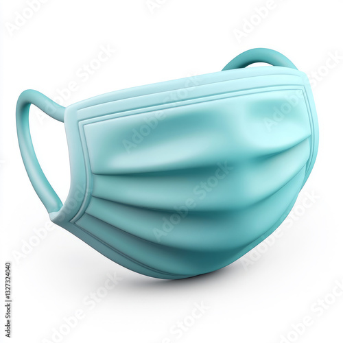 3D Medical Surgical Mask Icon. photo