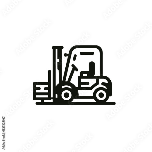 Forklift in action for warehouse and logistics operations
