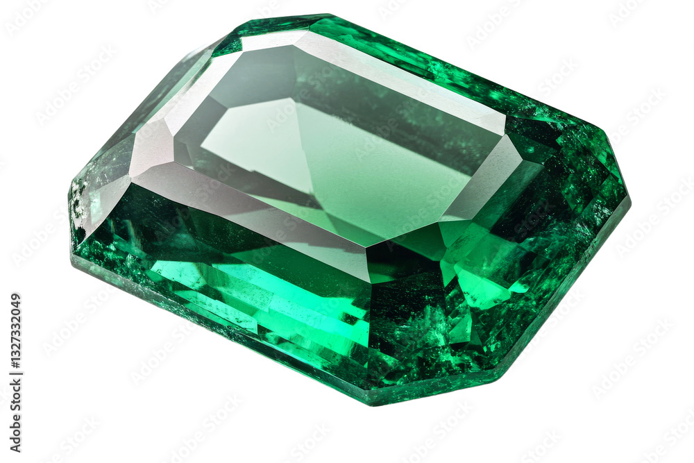 Stunning green emerald with a transparent background Stunning green emerald with a transparent background