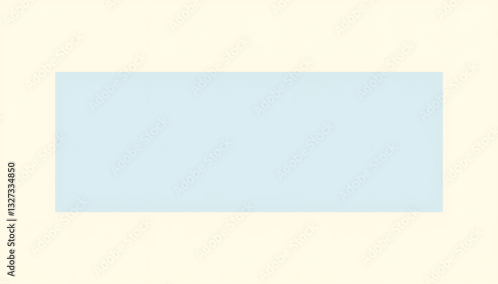 Fototapeta premium Modern abstract composition with a light blue rectangle on a soft cream background.