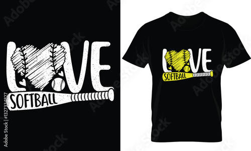 love softball, softball day T-shirt Design