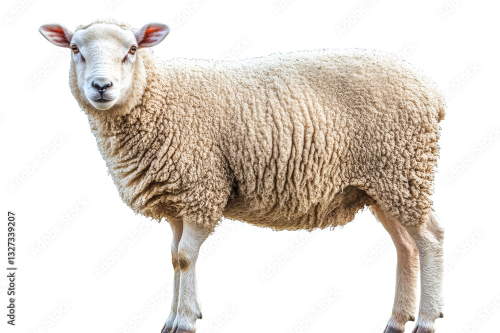 Sheep standing on a transparent background for design use Sheep standing on a transparent background for design use