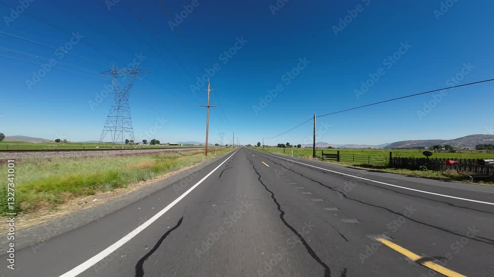 Oregon Highway 39 South Klamath Falls to Merrill 04 Rear View Driving Plates USA Ultra Wide Oregon Highway 39 South Klamath Falls to Merrill 04 Rear View Driving Plates USA Ultra Wide