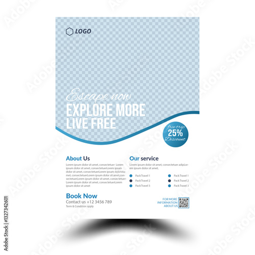 Creative and Elegant Travel Flyer Design