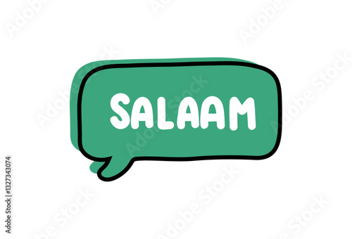 Salaam. Badge, icon, logo vector design illustration on white background