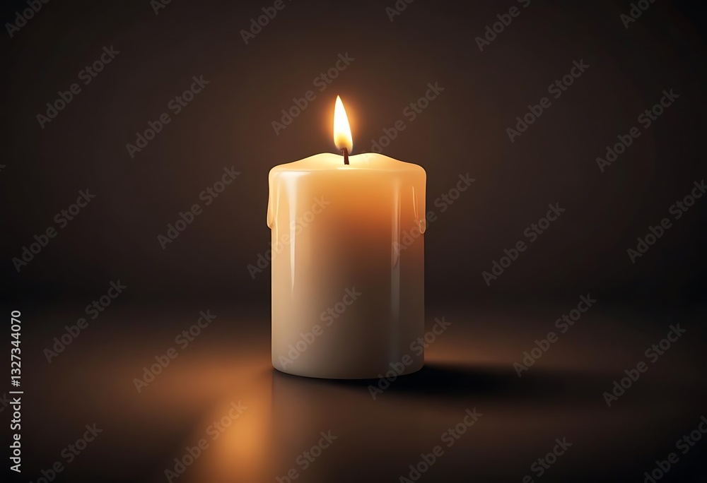 Candle is lit and is sitting on a table Candle is lit and is sitting on a table