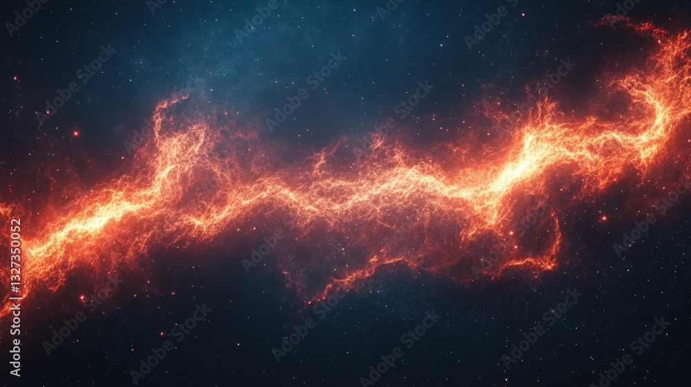 Fiery cosmic energy flow Fiery cosmic energy flow