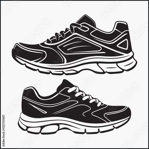 sport shoes vector