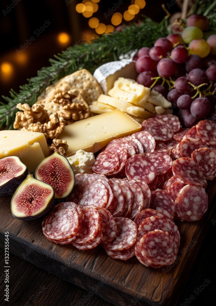 Gourmet Cheese Board with Fruits and Nuts - Elegant Charcuterie Platter Gourmet Cheese Board with Fruits and Nuts - Elegant Charcuterie Platter