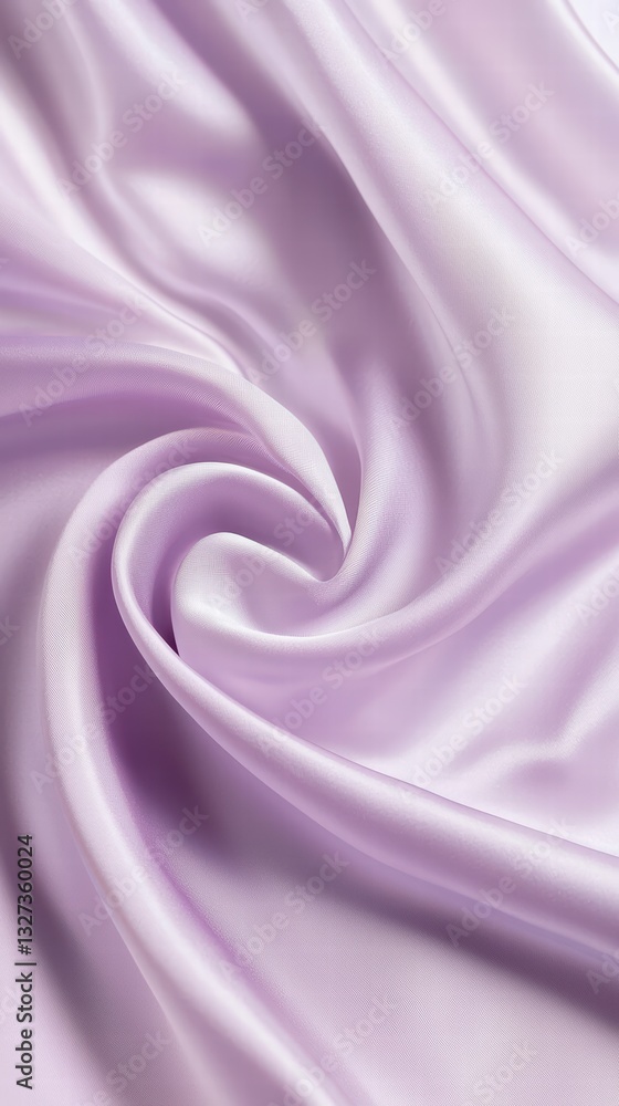 Obraz premium Lilac Silk Swirl: a close-up of swirling, lilac-colored silk material, demonstrating the luxurious softness and fluidity of fabric.