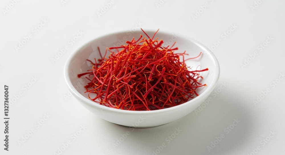 Fototapeta premium Saffron Threads in Bowl Rich Aroma and Flavor Ready for Cooking