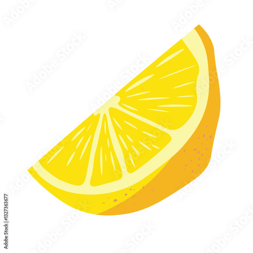 A bright yellow lemon with a textured peel. This vector illustration is perfect for food and citrus-themed designs.