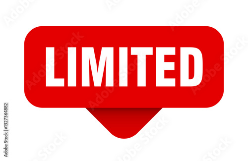 limited sticker. limited sign on transparent background