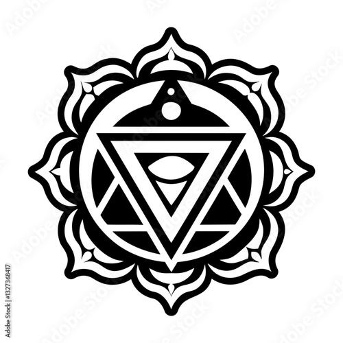 A solid style icon of kundalini rising symbol