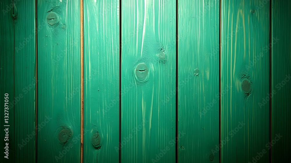 Obraz premium Weathered Green Wooden Planks Background with Distressed Textures and Vertical Lines