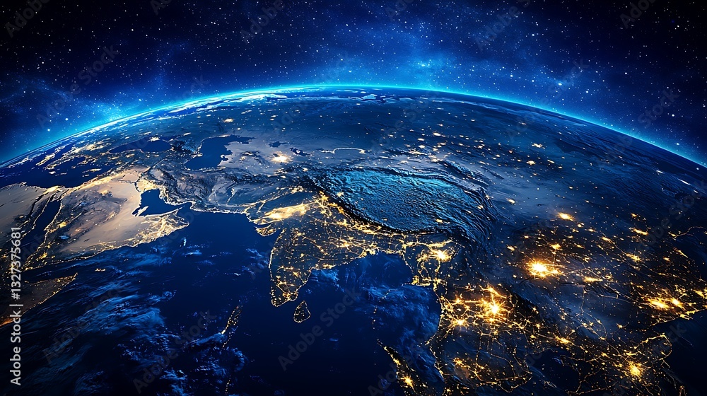 Earth at Night Global View from Space Earth at Night Global View from Space