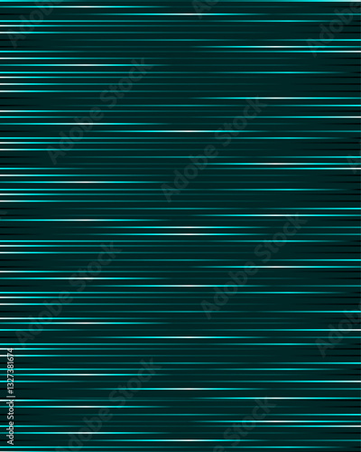 Texture cover design | Cover template with one directional gradient line | Abstract decorative horizontal line background with white-teal colour 