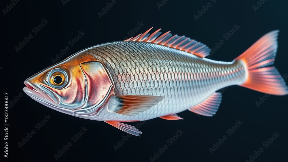 Fototapeta premium Shimmering Fish, Polished Quartz, Rose & Sage Hues