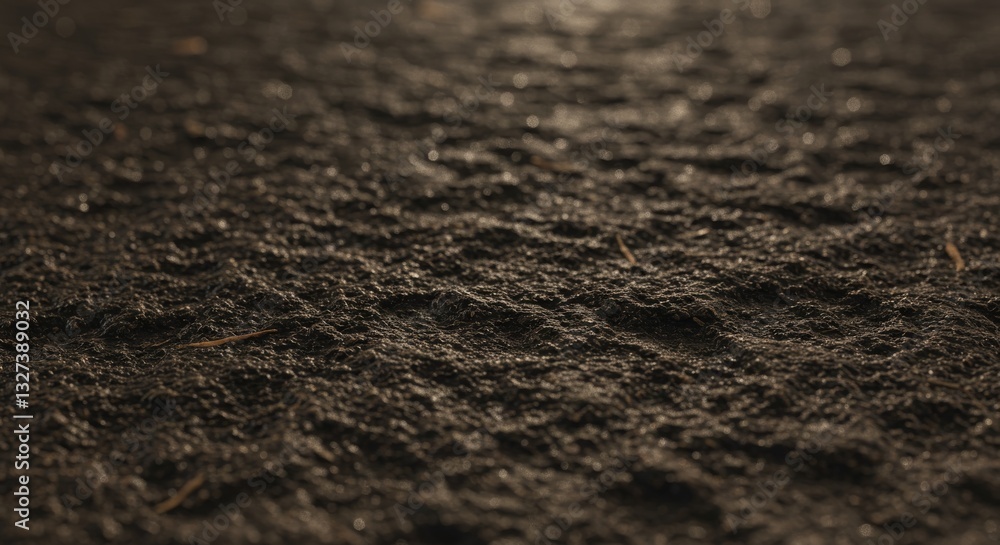 Rich Soil Ground Texture for Nature Projects - Dark brown soil, natural texture, gardening, earthy tones, ground surface. Symbolizes growth, nature, nurturing, earth, and harvest Rich Soil Ground Texture for Nature Projects - Dark brown soil, natural texture, gardening, earthy tones, ground surface. Symbolizes growth, nature, nurturing, earth, and harvest