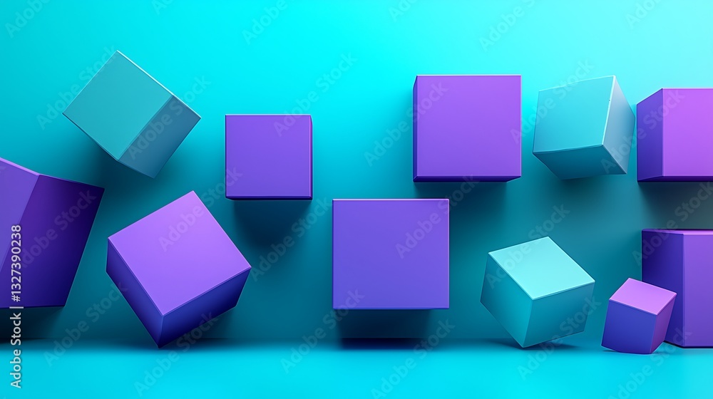 Floating Pastel Cubes Abstract Background Floating Pastel Cubes Abstract Background