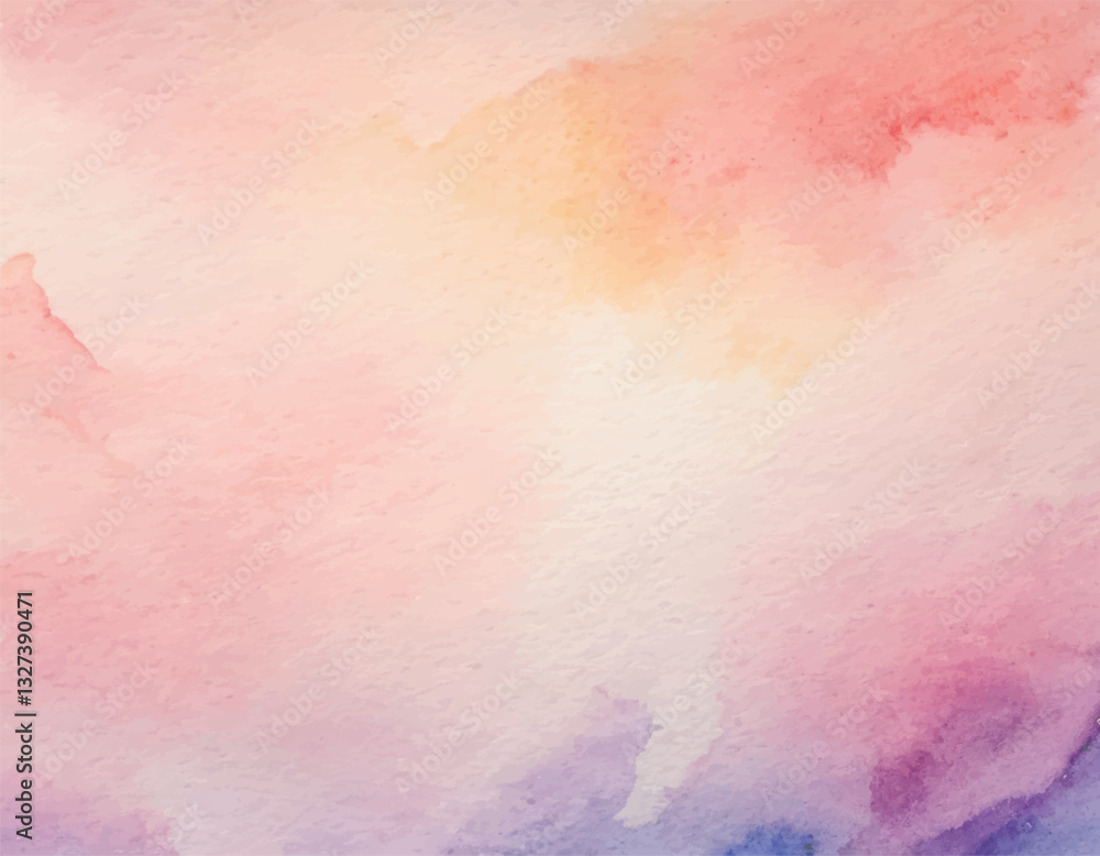 Obraz premium Watercolour hand painting colourful abstract background with paper texture