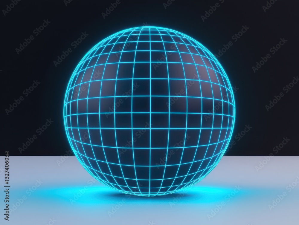 A glowing, translucent globe design with a grid pattern, set against a dark background, conveying a technological or digital theme. A glowing, translucent globe design with a grid pattern, set against a dark background, conveying a technological or digital theme.