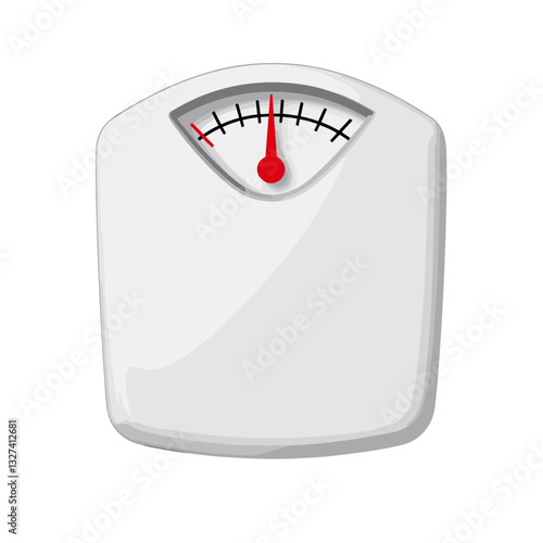 Losing weight. Kitchen scale measuring precise portion sizes, diet tracking tool