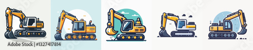 Vector of an excavator.