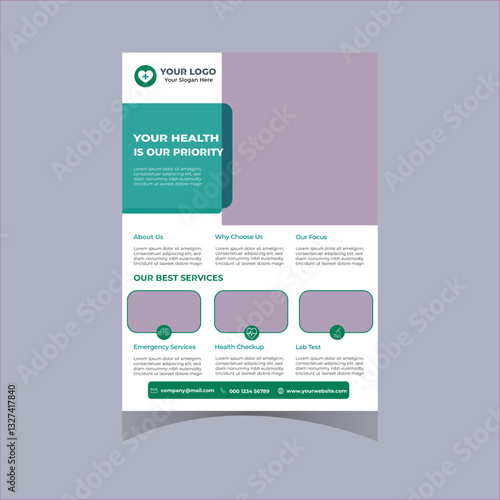 Corporate healthcare and medical flyer design Template