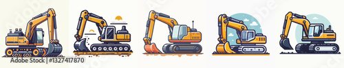 Vector of an excavator.