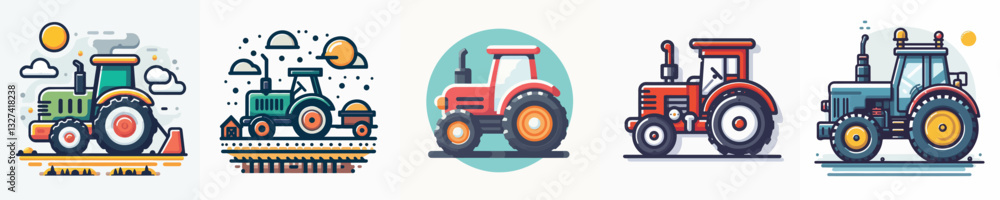 Obraz premium Vector of a tractor.