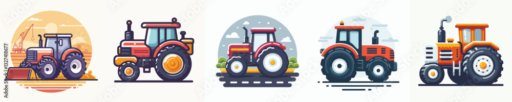 Naklejka premium Vector of a tractor.