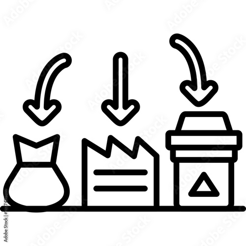 Circular Economy Icon Vector Element