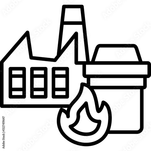 Incineration Icon Vector Element