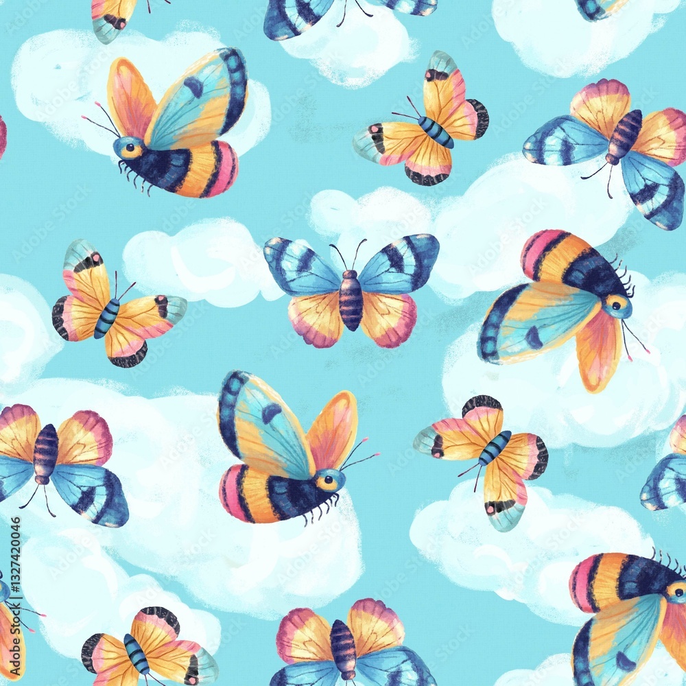 seamless pattern with butterflies seamless pattern with butterflies