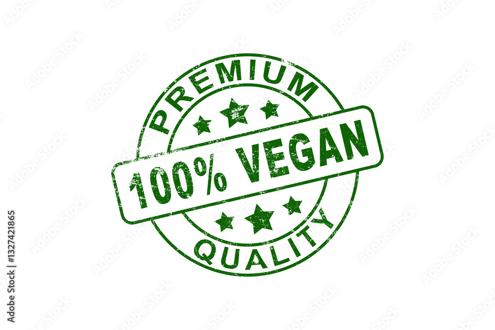 Vegetarian rubber stamp. Set of vector signs. 100% Vegan. Vegetarian rubber stamp. Set of vector signs. 100% Vegan.