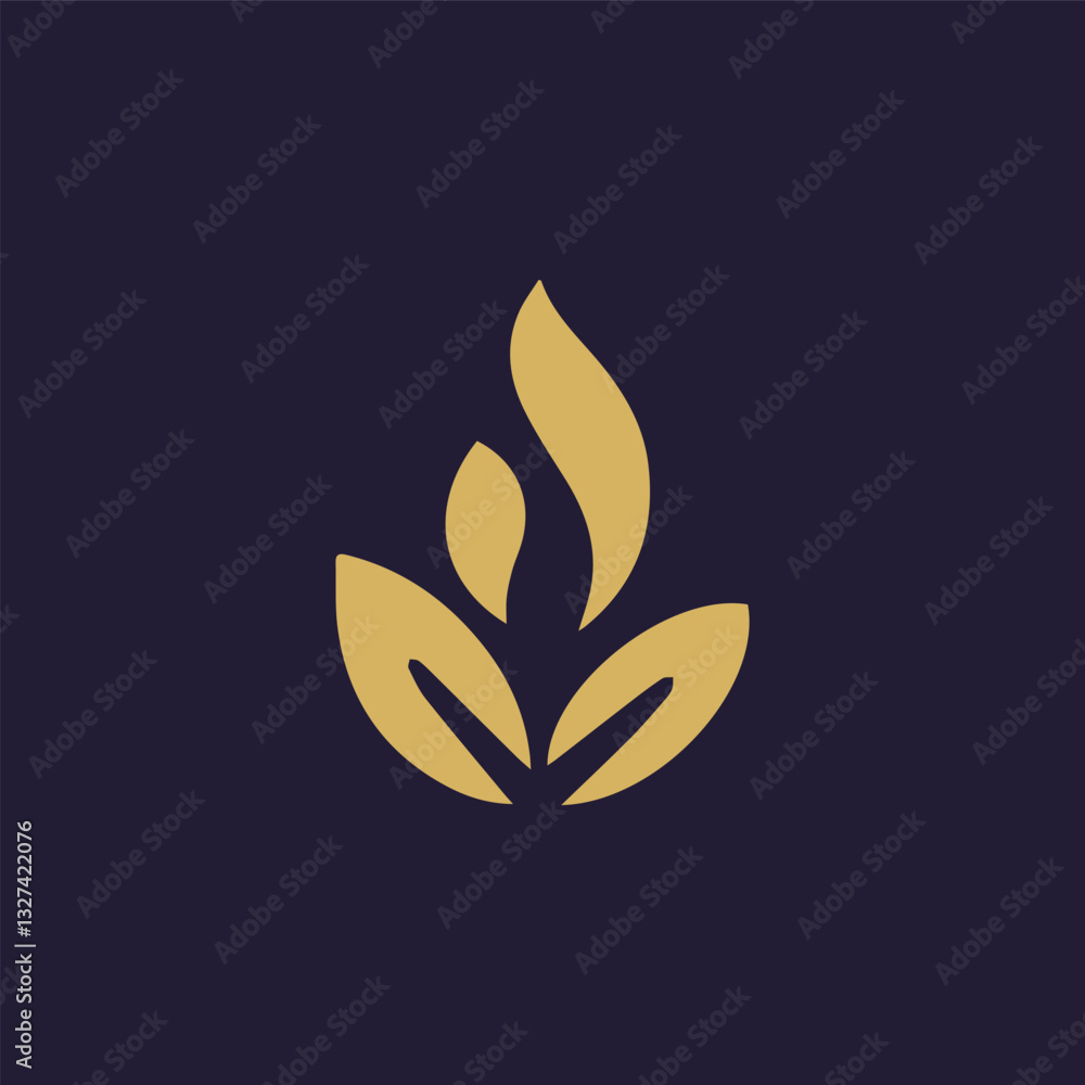 Graphic Flower and Leaves Icons Graphic Flower and Leaves Icons