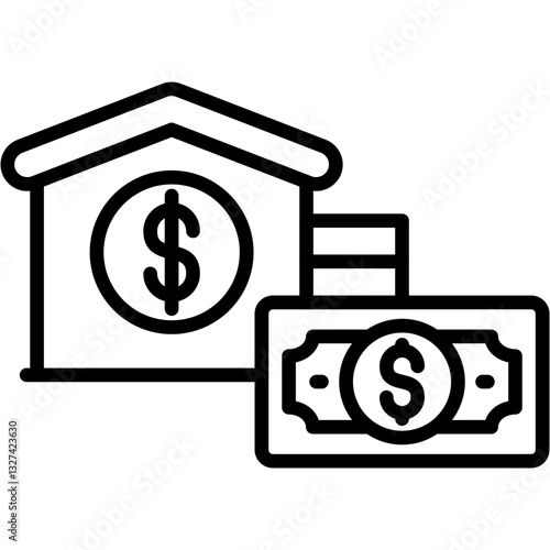 Mortgage Icon Vector Element