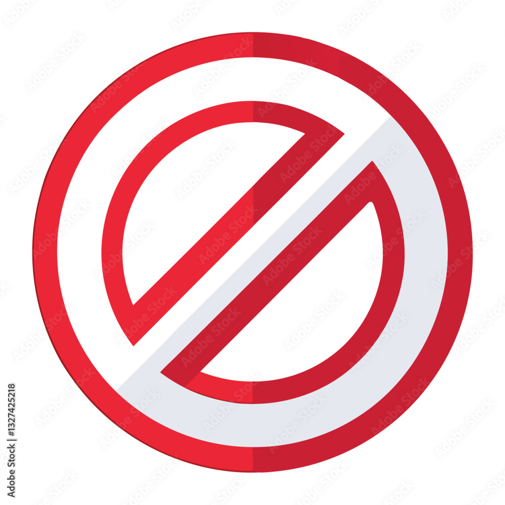 Fototapeta premium 3d render of a forbidden sign not allowed