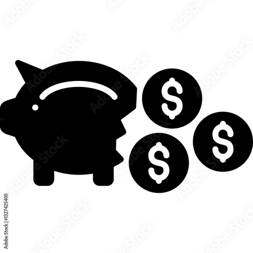 Piggy Bank Icon Vector Element