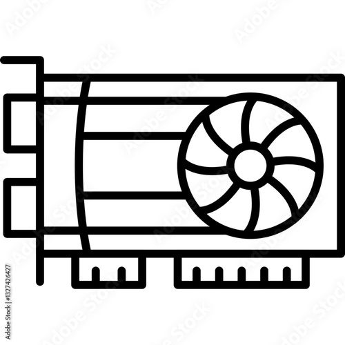 Graphic Card Icon Vector Element