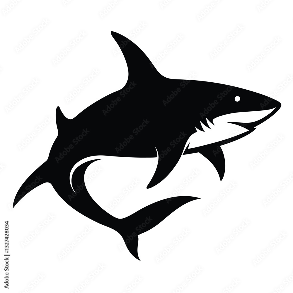 Fototapeta premium shark isolated on white